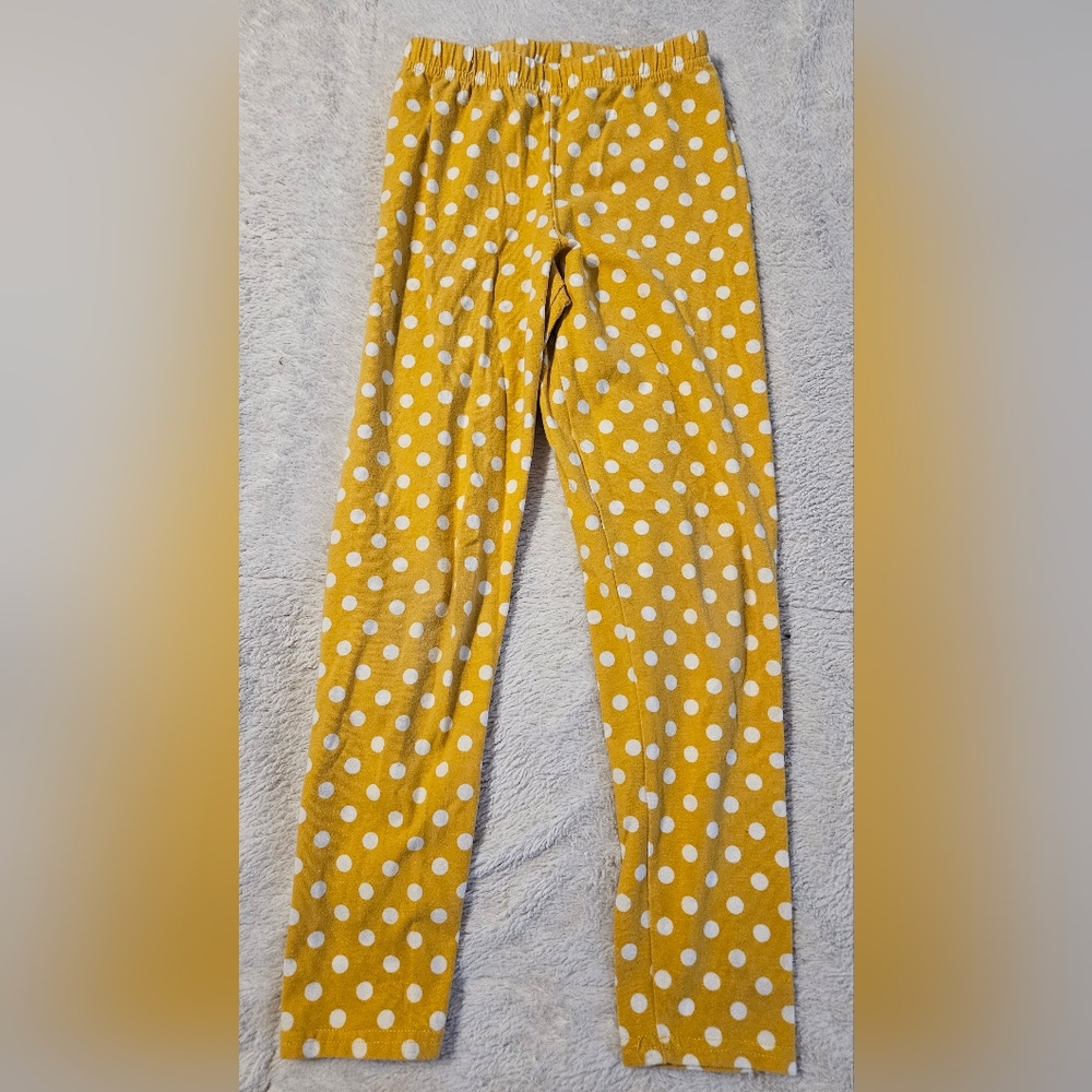 Emily Rose Mustard Polka Dot Leggings